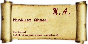 Minkusz Ahmed névjegykártya